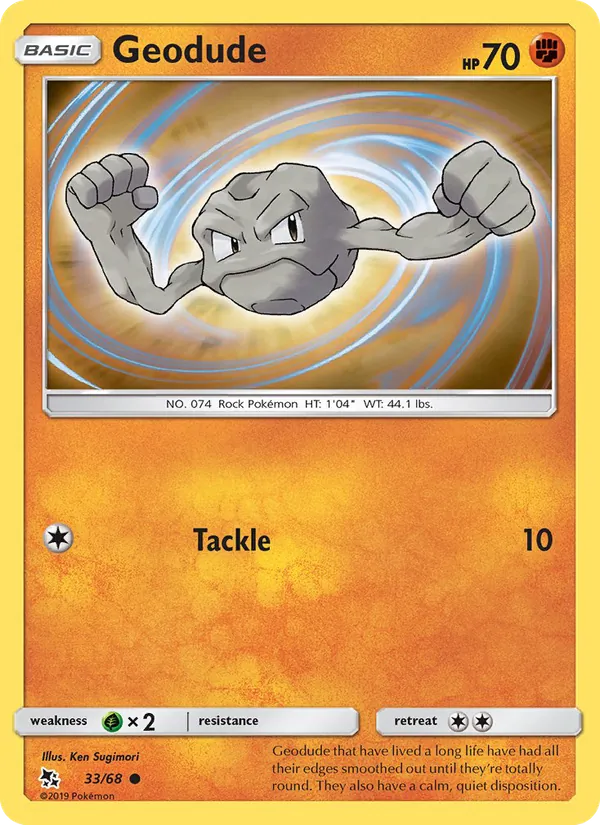 Geodude — Hidden Fates #33 (Pokémon TCG card)
