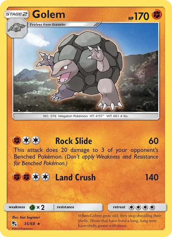 Golem — Hidden Fates #35 (Pokémon TCG card)