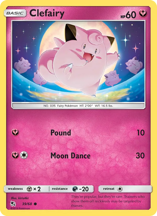 Clefairy — Hidden Fates #39 (Pokémon TCG card)