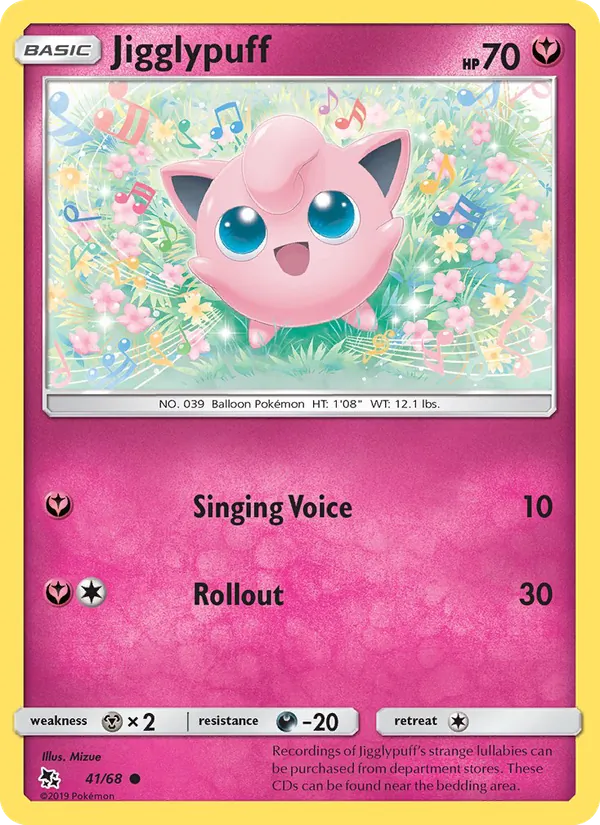 Jigglypuff — Hidden Fates #41 (Pokémon TCG card)