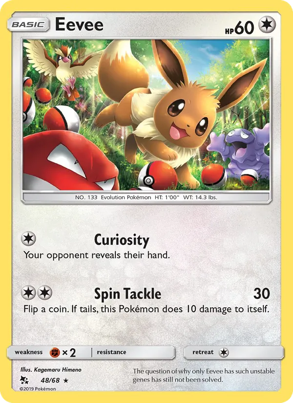 Eevee — Hidden Fates #48 (Pokémon TCG card)