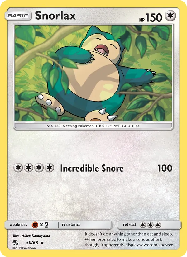 Snorlax — Hidden Fates #50 (Pokémon TCG card)
