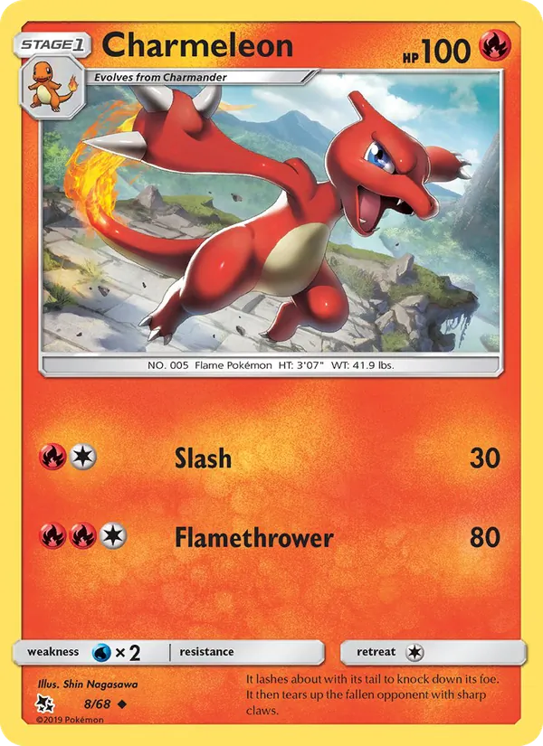 Charmeleon — Hidden Fates #8 (Pokémon TCG card)
