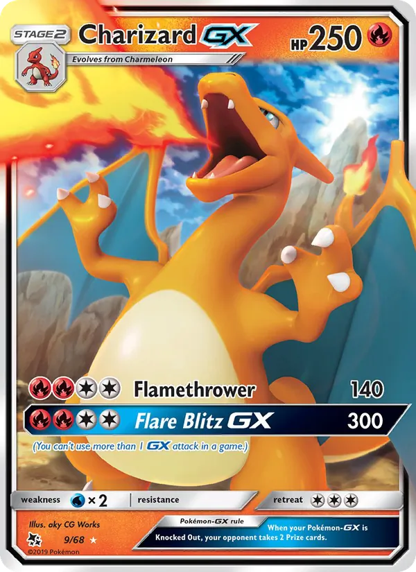 Charizard GX — Hidden Fates #9 (Pokémon TCG card)