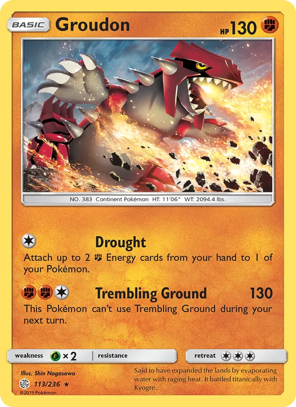 Groudon — Cosmic Eclipse #113 (Pokémon TCG card)