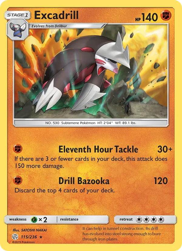 Excadrill — Cosmic Eclipse #115 (Pokémon TCG card)