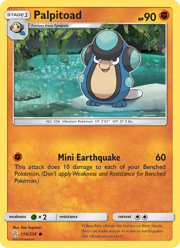 Palpitoad — Cosmic Eclipse #116 (Pokémon TCG card)