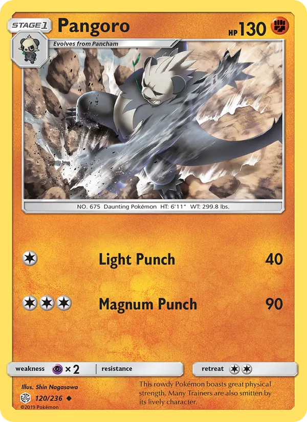 Pangoro — Cosmic Eclipse #120 (Pokémon TCG card)
