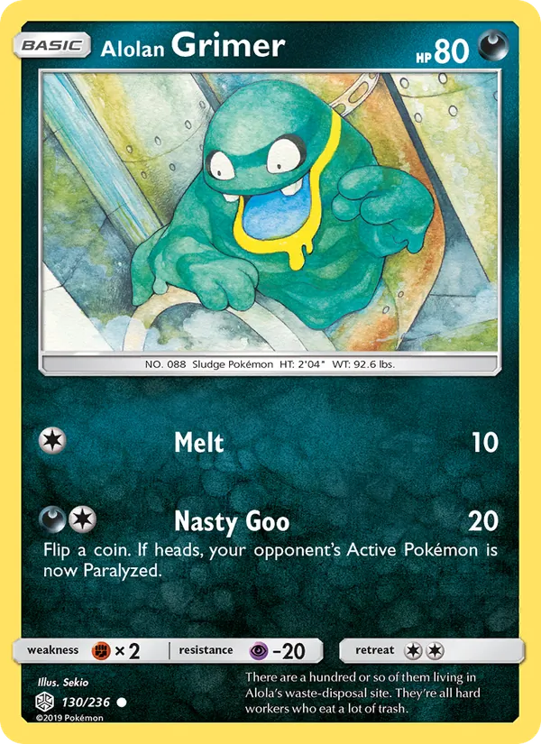 Alolan Grimer — Cosmic Eclipse #130 (Pokémon TCG card)