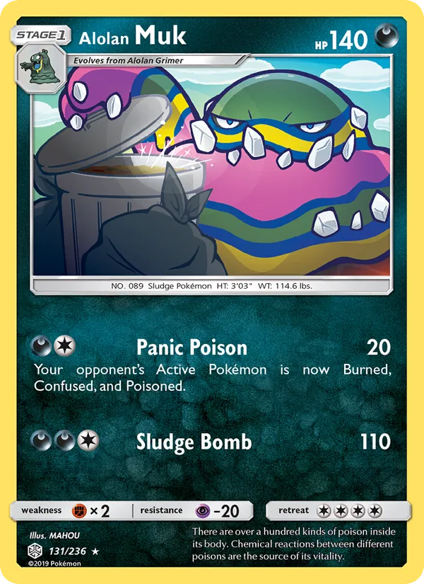 Alolan Muk — Cosmic Eclipse #131 (Pokémon TCG card)