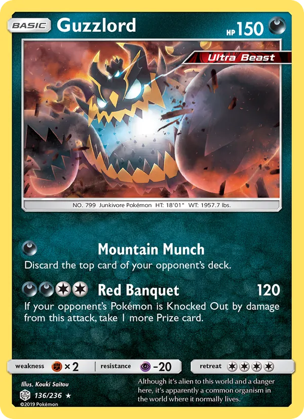 Guzzlord — Cosmic Eclipse #136 (Pokémon TCG card)