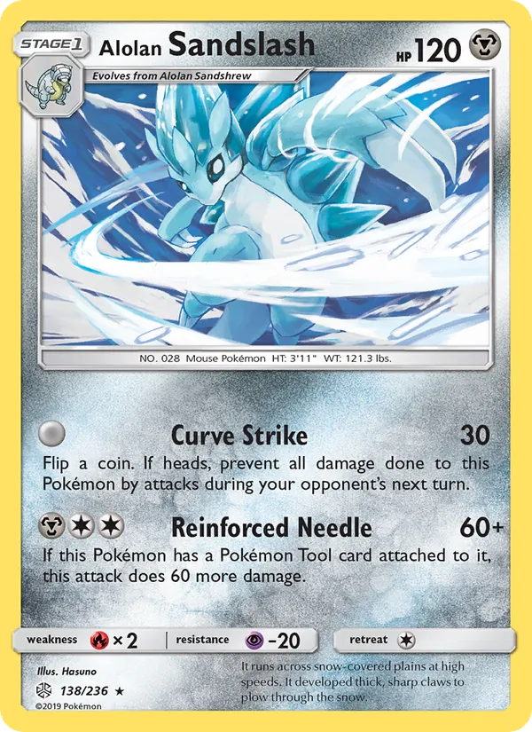 Alolan Sandslash — Cosmic Eclipse #138 (Pokémon TCG card)