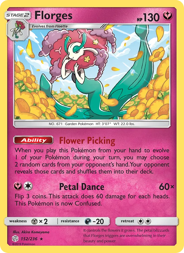 Florges — Cosmic Eclipse #152 (Pokémon TCG card)