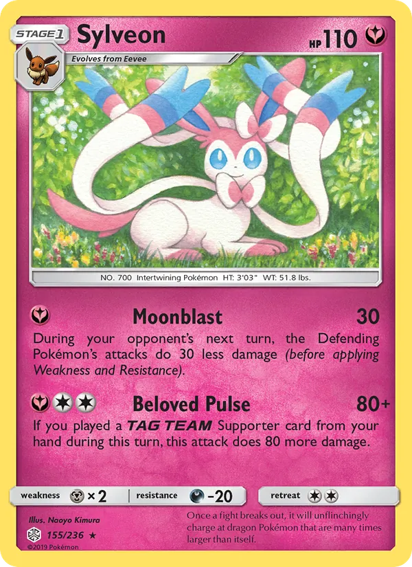Sylveon — Cosmic Eclipse #155 (Pokémon TCG card)