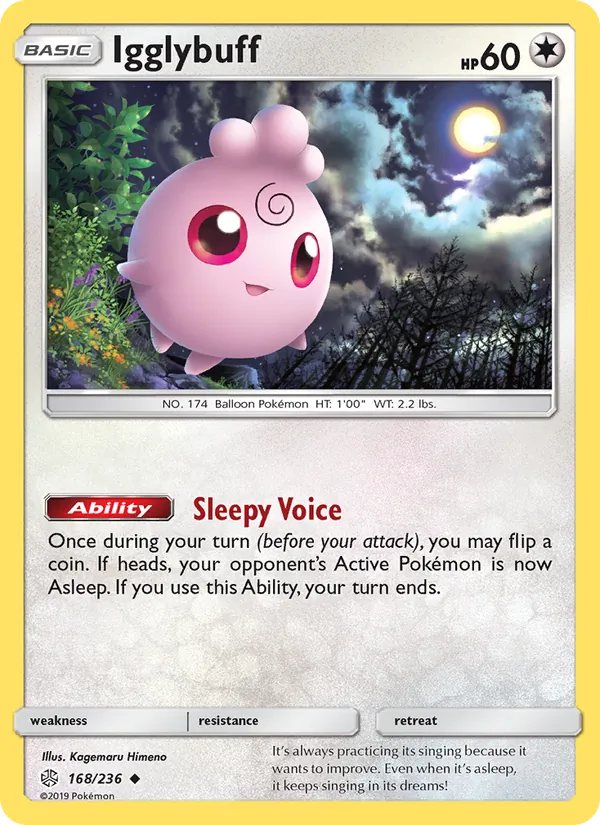 Igglybuff — Cosmic Eclipse #168 (Pokémon TCG card)