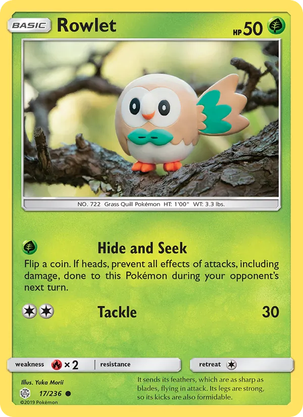 Rowlet — Cosmic Eclipse #17 (Pokémon TCG card)