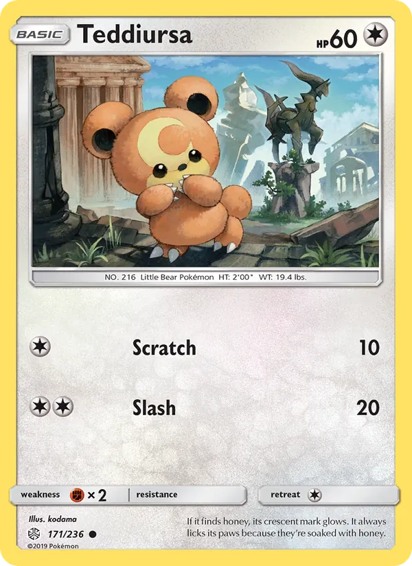 Teddiursa — Cosmic Eclipse #171 (Pokémon TCG card)