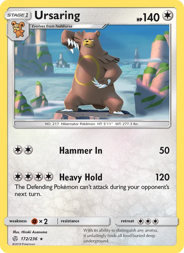 Ursaring — Cosmic Eclipse #172 (Pokémon TCG card)