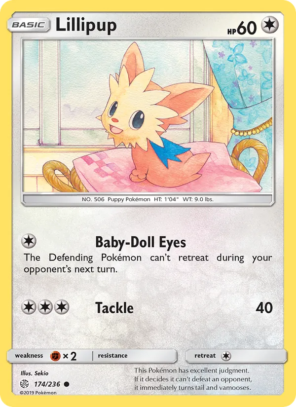 Lillipup — Cosmic Eclipse #174 (Pokémon TCG card)