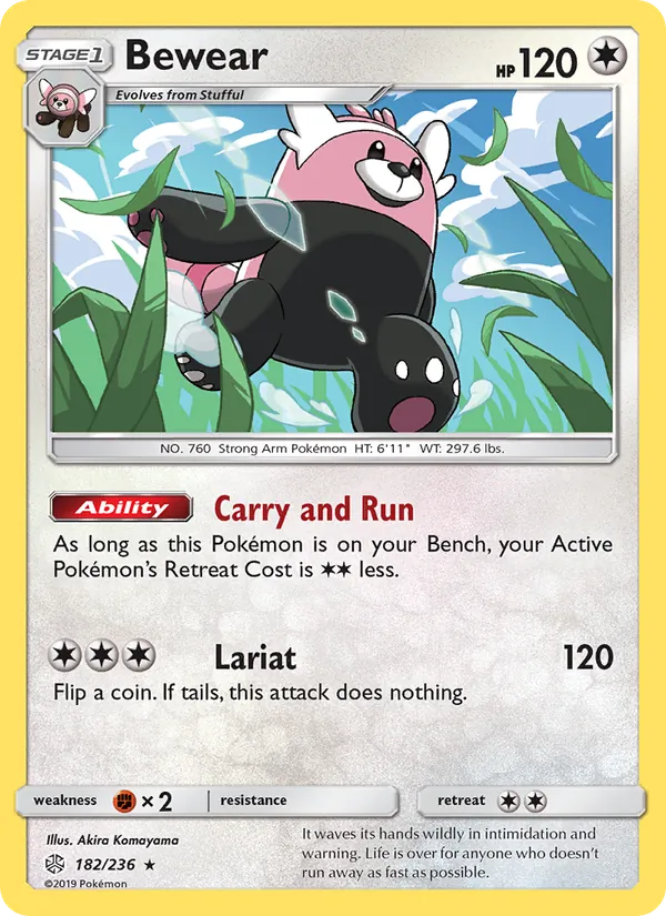 Bewear — Cosmic Eclipse #182 (Pokémon TCG card)