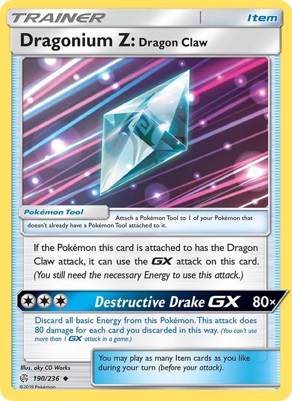 Dragonium Z: Dragon Claw — Cosmic Eclipse #190 (Pokémon TCG card)
