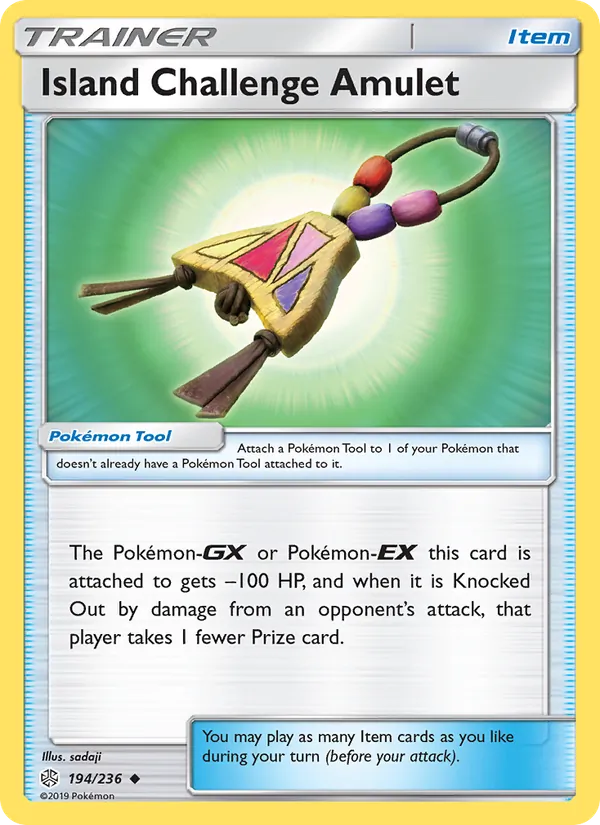 Island Challenge Amulet — Cosmic Eclipse #194 (Pokémon TCG card)