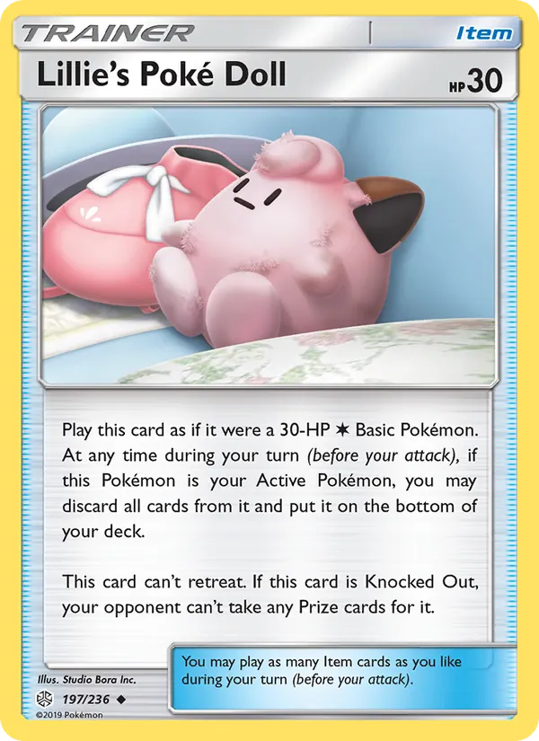 Lillie’s Poké Doll — Cosmic Eclipse #197 (Pokémon TCG card)