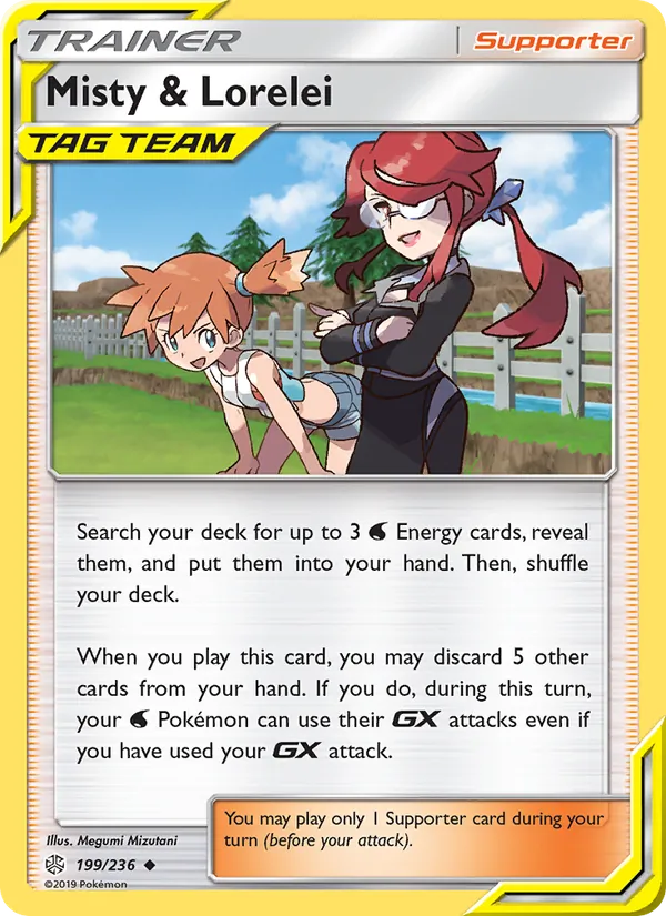 Misty & Lorelei — Cosmic Eclipse #199 (Pokémon TCG card)