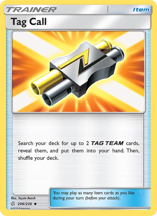Tag Call — Cosmic Eclipse #206 (Pokémon TCG card)