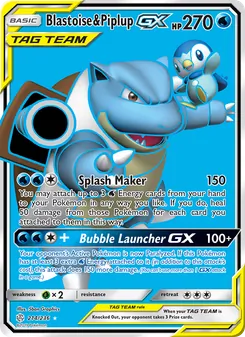 Blastoise & Piplup GX (Cosmic Eclipse #214)