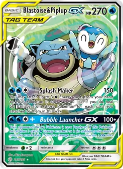 Blastoise & Piplup GX (Cosmic Eclipse #215)