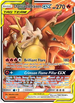 Charizard & Braixen GX (Cosmic Eclipse #22)