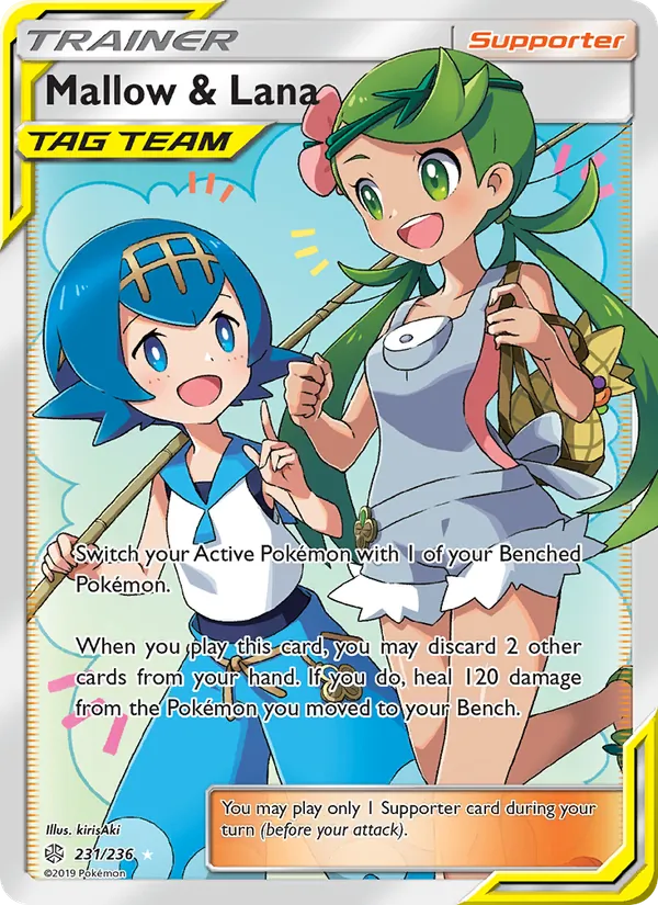 Mallow & Lana — Cosmic Eclipse #231 (Pokémon TCG card)