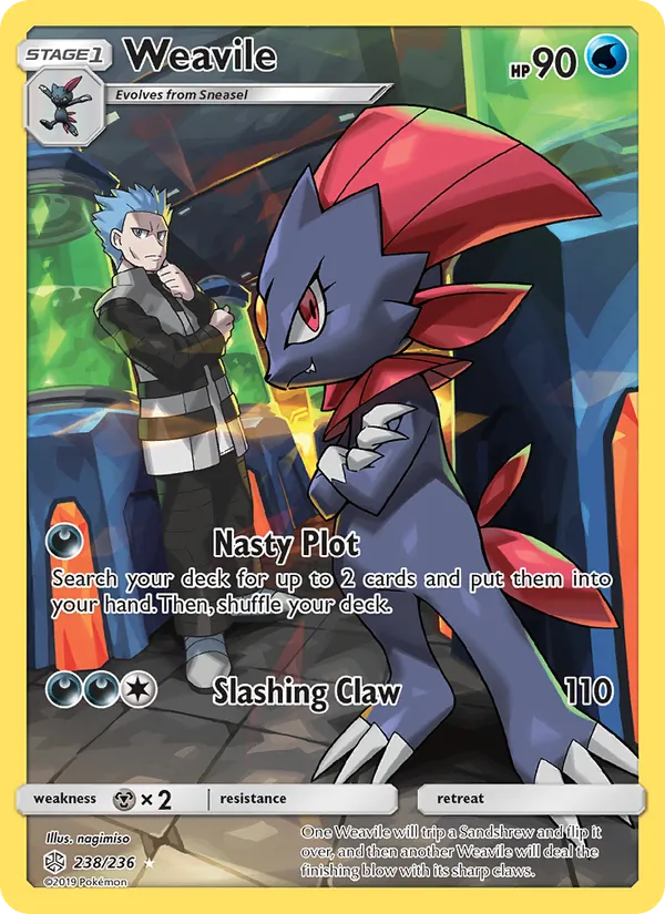 Weavile — Cosmic Eclipse #238 (Pokémon TCG card)