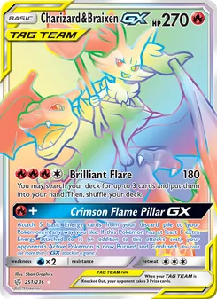 Charizard & Braixen GX (Cosmic Eclipse #251)