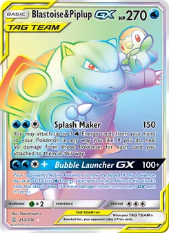 Blastoise & Piplup GX (Cosmic Eclipse #253)