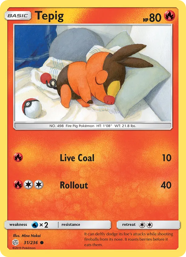 Tepig — Cosmic Eclipse #31 (Pokémon TCG card)