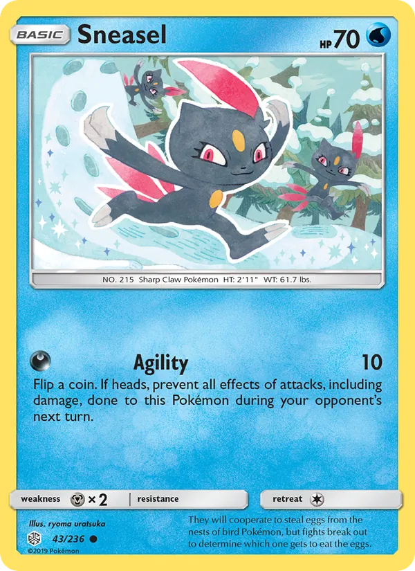 Sneasel — Cosmic Eclipse #43 (Pokémon TCG card)
