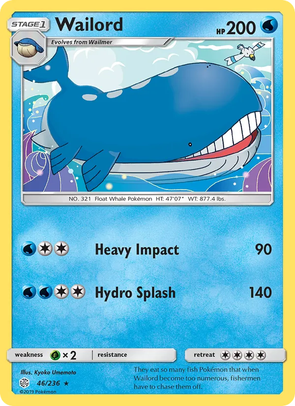 Wailord — Cosmic Eclipse #46 (Pokémon TCG card)