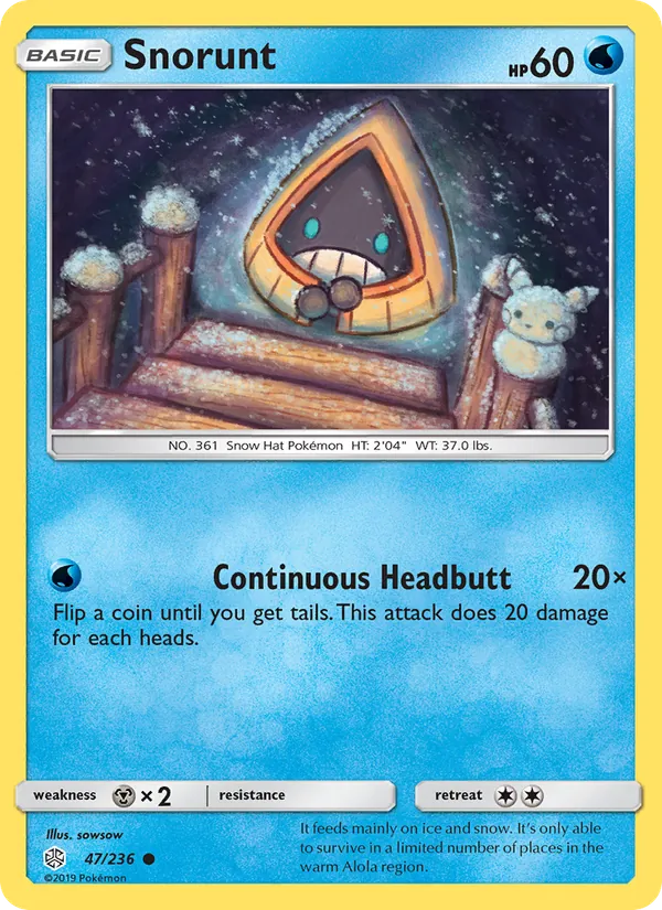Snorunt — Cosmic Eclipse #47 (Pokémon TCG card)
