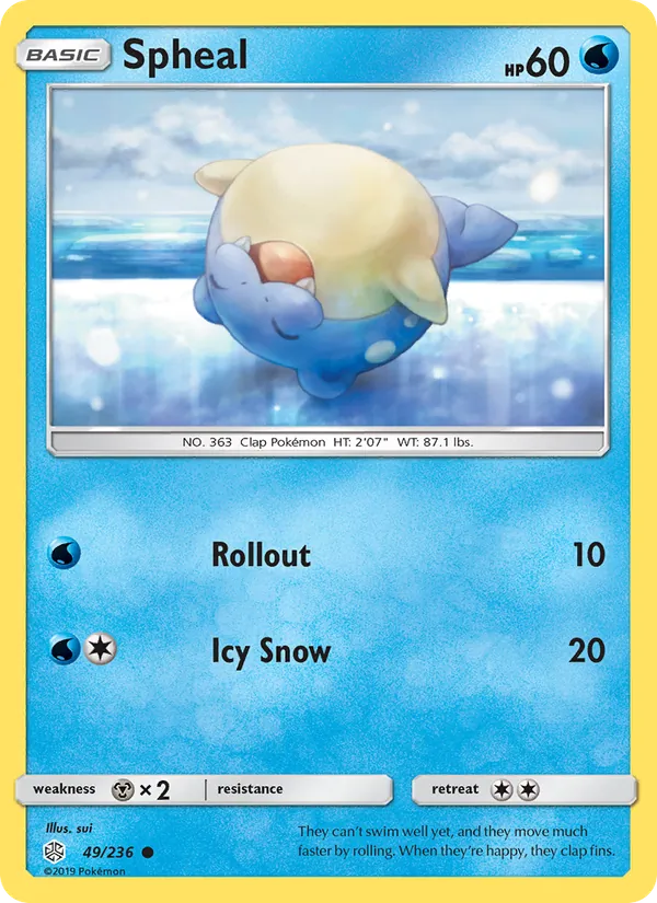 Spheal — Cosmic Eclipse #49 (Pokémon TCG card)