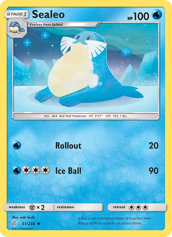 Sealeo — Cosmic Eclipse #51 (Pokémon TCG card)