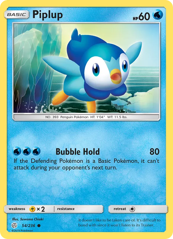 Piplup — Cosmic Eclipse #54 (Pokémon TCG card)