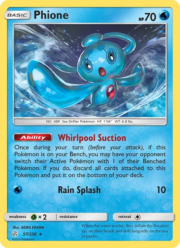Phione — Cosmic Eclipse #57 (Pokémon TCG card)