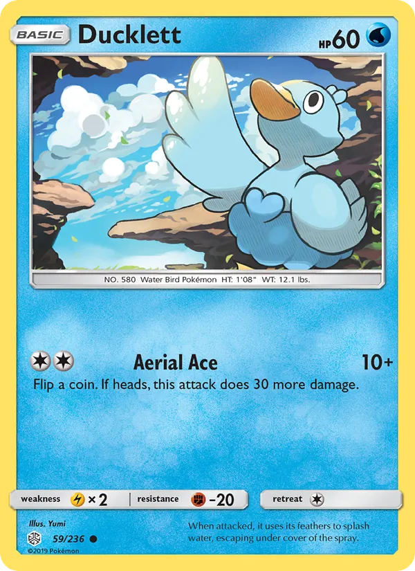 Ducklett — Cosmic Eclipse #59 (Pokémon TCG card)