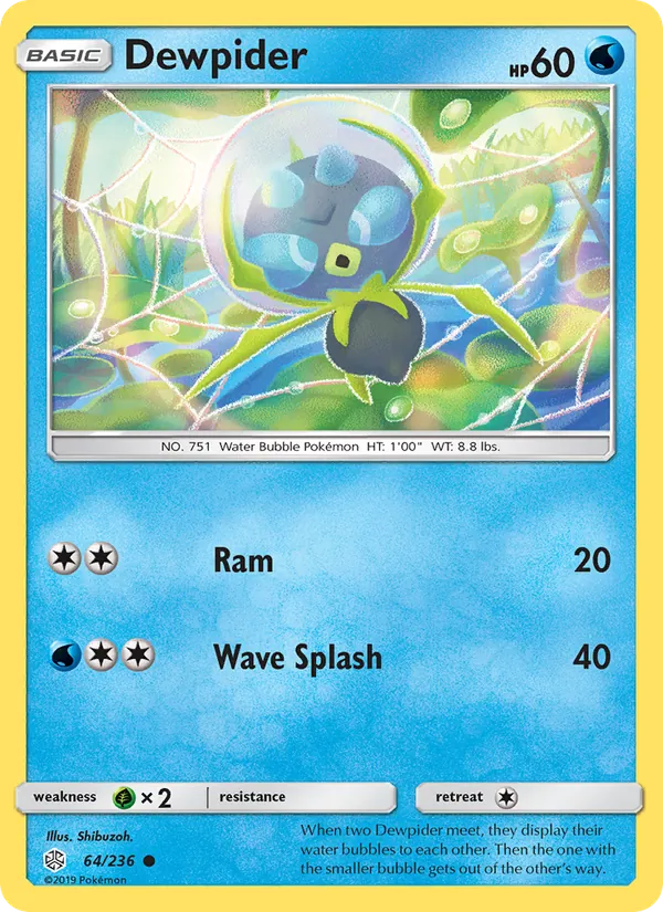 Dewpider — Cosmic Eclipse #64 (Pokémon TCG card)