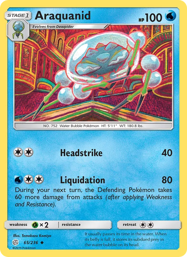 Araquanid — Cosmic Eclipse #65 (Pokémon TCG card)