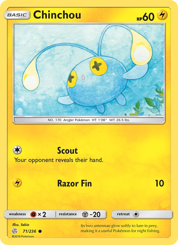 Chinchou — Cosmic Eclipse #71 (Pokémon TCG card)