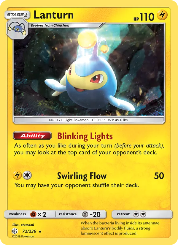 Lanturn — Cosmic Eclipse #72 (Pokémon TCG card)