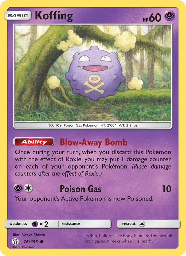 Koffing — Cosmic Eclipse #76 (Pokémon TCG card)